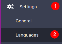 Settings => Languages