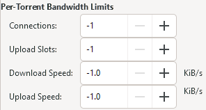 !Per-Torrent Bandwidth Settings