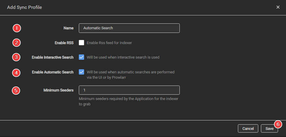 Sync Profile Automatic Search
